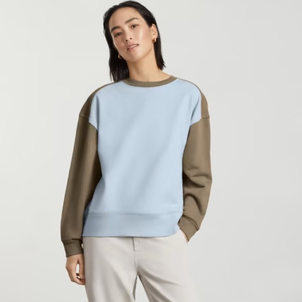 Everlane ReTrack Oversized Crew Sweatshirt -- Small